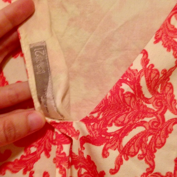 Cute Print Dress - Fit & Flare in Pink & Cream - Picture 6 of 7